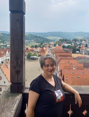 Widok z wieży na bardejowski rynek 